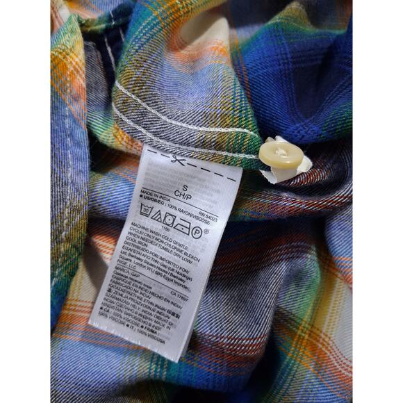 Gap + Pendleton Women's size Small Boyfriend Plaid Button Up Western Prep shirt - Picture 9 of 10